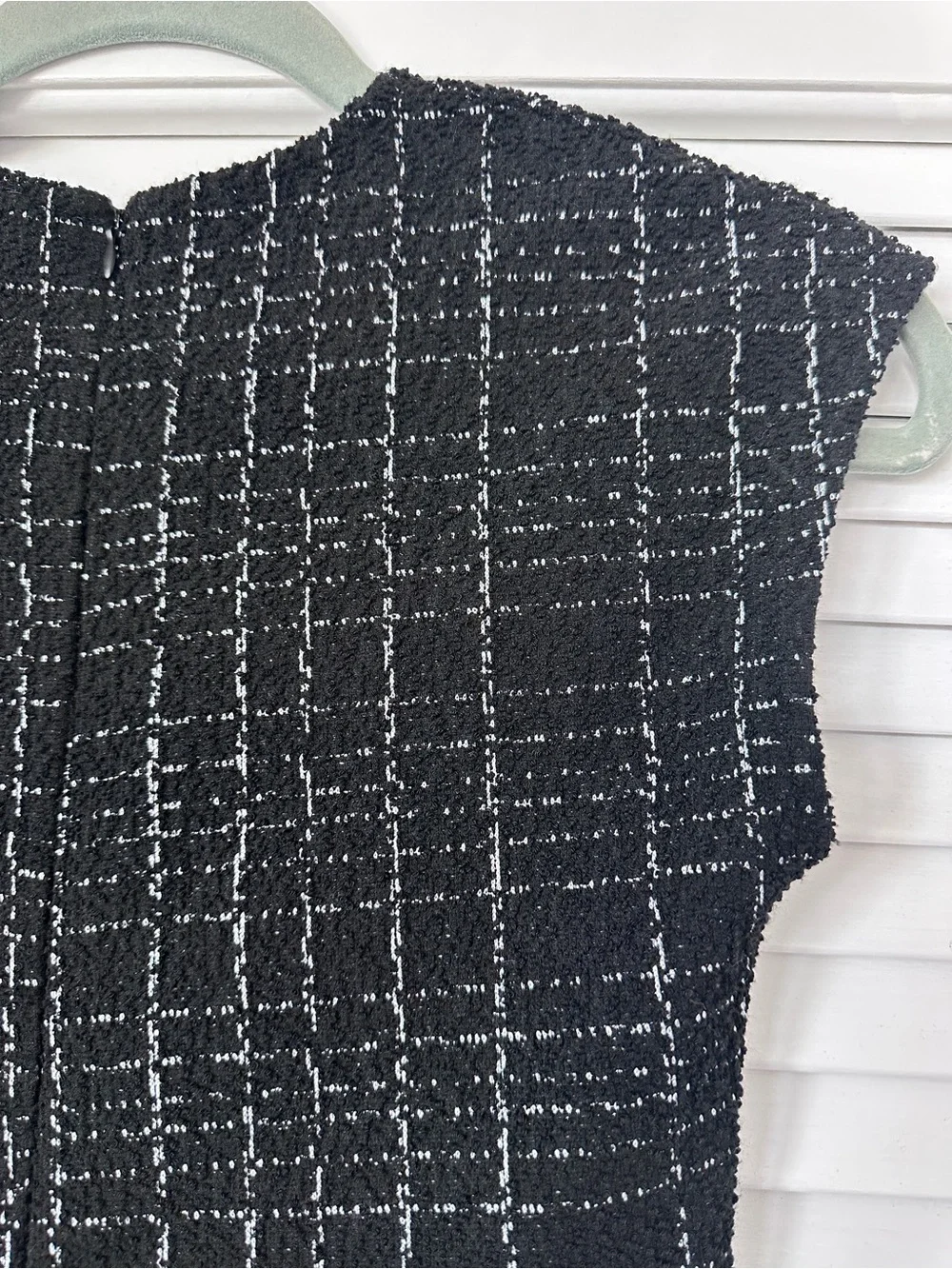 Zara Black and White Tweed Mini Dress Size S - Picture 9 of 16